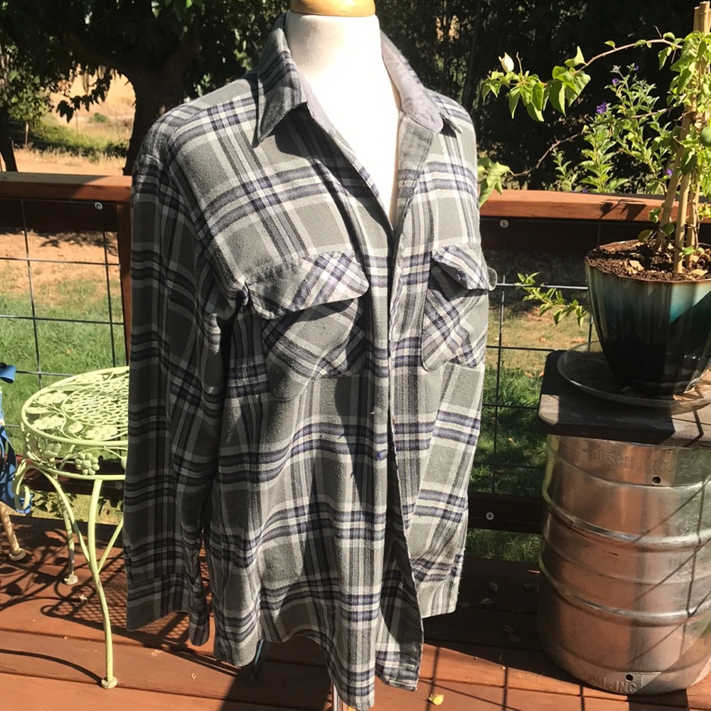 Vintage 70s men’s grey flannel size M